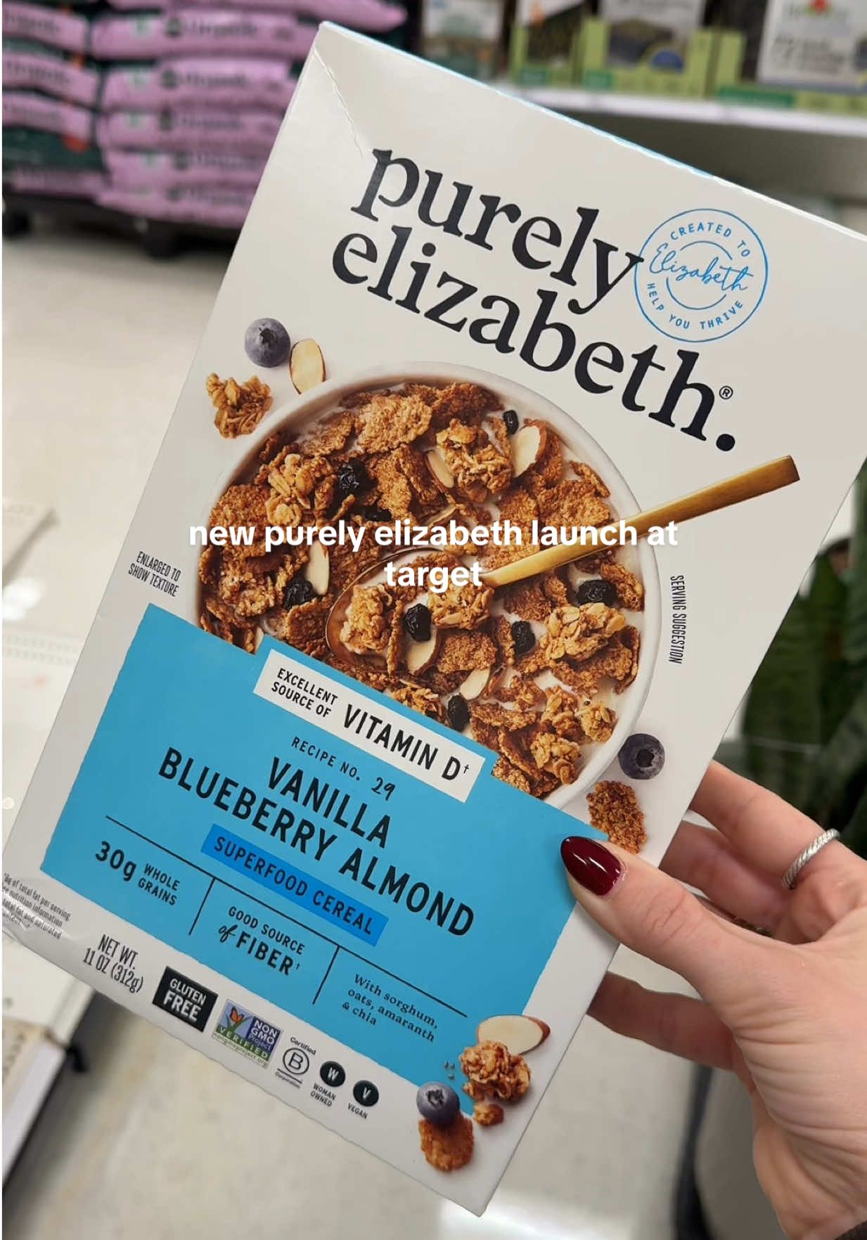 TikTok post by @parker_ewing for Purely Elizabeth. Caption reads: [...] available at select locations. @Purely....