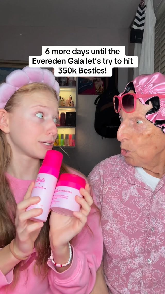 Instagram post by @zoemordas for Evereden. Caption reads: LETS TRY TO HIT 350k BESTIES!!! @everedenbrand.