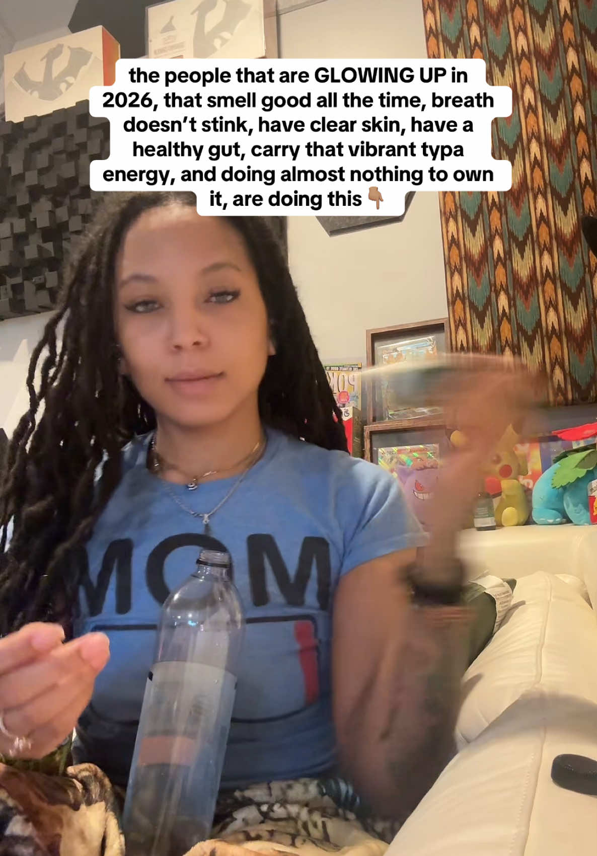 TikTok post by @zheaqueenmusic for Earth Harmony. Caption reads: [...] #liquidchlorophyll #glowuptips @Earth....