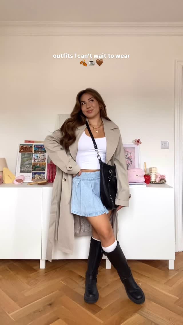 Instagram post by @imhollyfrances for PUBLIC DESIRE. Caption reads: [...] @primark 
skirt - @primark 
boots -....
