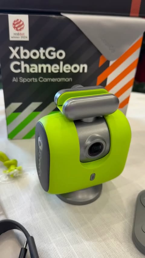 Instagram post by @mael_and_merlin for XbotGo. Caption reads: XbotGo Chameleon : A Smart AI Camera Built for....