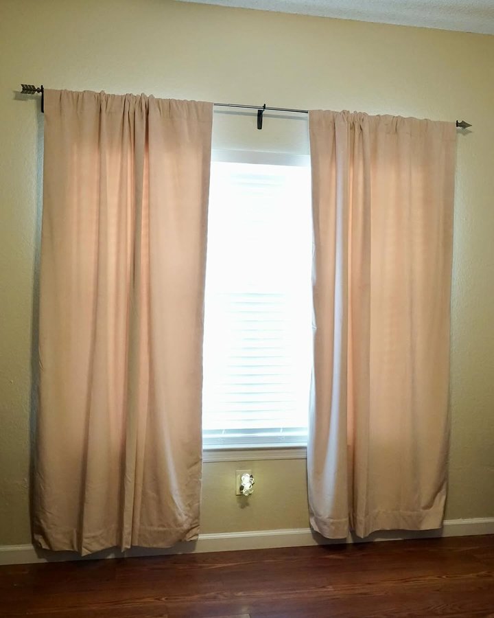 Instagram post by @lifewith_nikkilynn for Half Price Drapes. Caption reads: [...] drapes I put in my bedroom from....