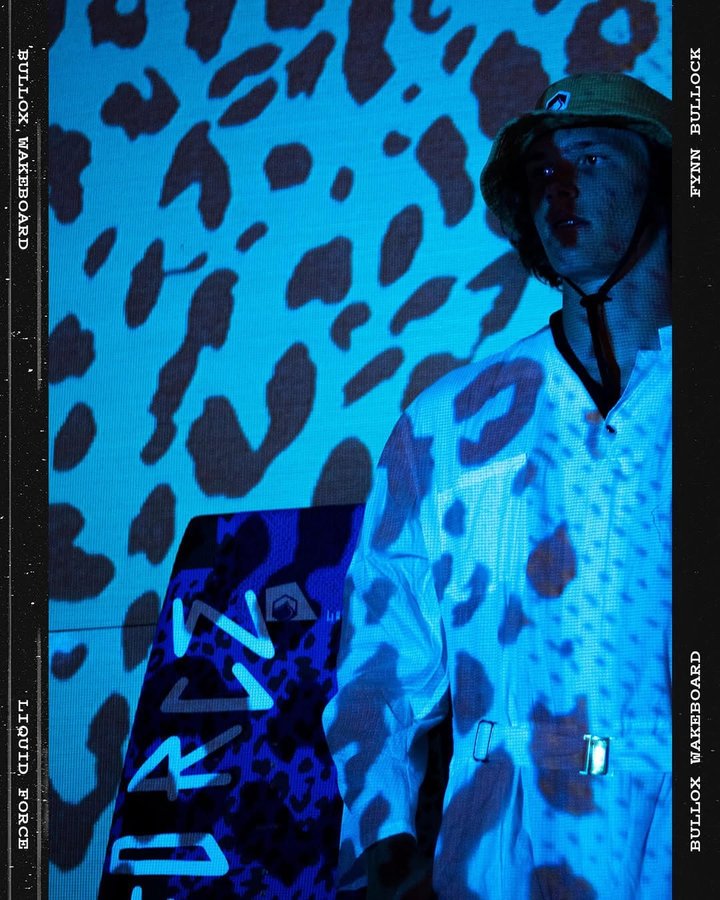 Instagram post by @fynnbullock for Liquid Force. Caption reads: [...] wakeboards! Thank you so much....