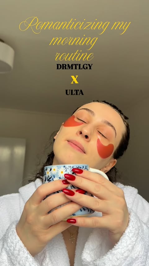 Instagram post by @teklagugusiani for DRMTLGY. Caption reads: [...] with skincare that actually works ✨....