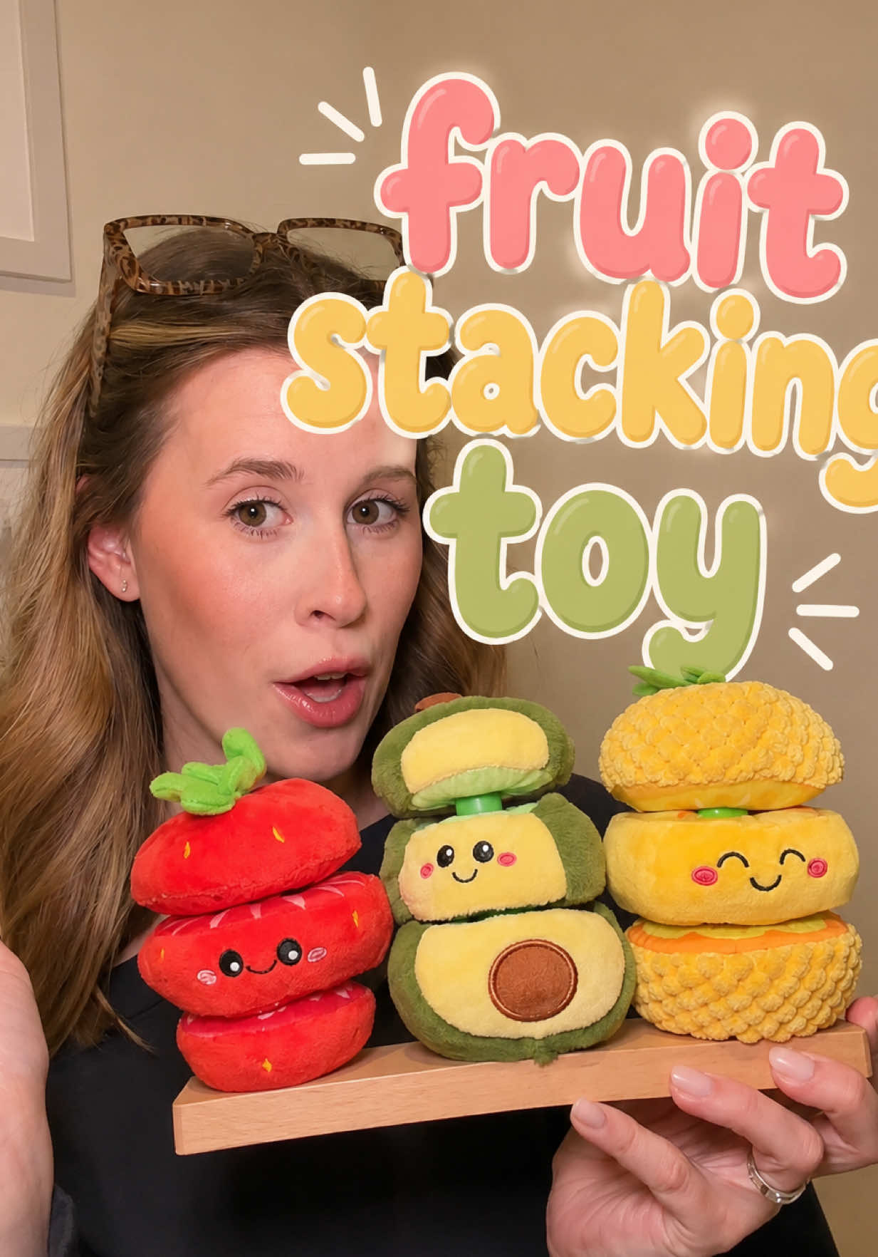 TikTok post by @kayleeanng for Hahaland. Caption reads: [...] #FineMotorSkills #ToddlerToy @Hahaland.
