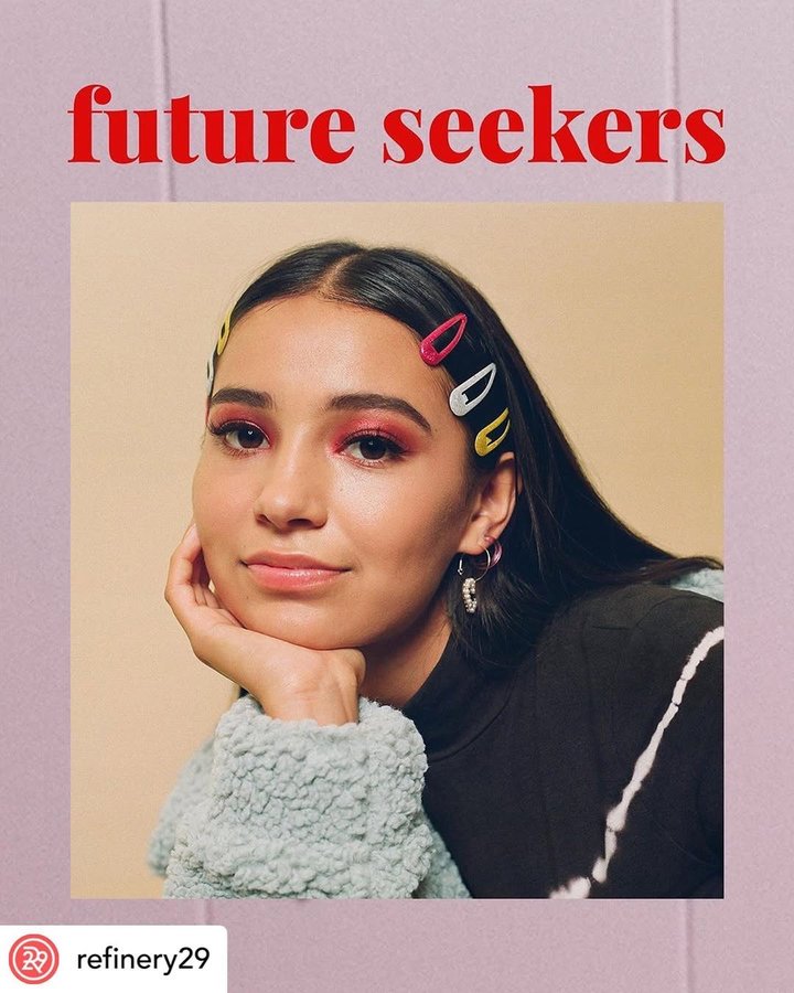 Instagram post by @kinsalehues for Refinery29. Caption reads: it’s HERE AHHH😍😍!!!! • @refinery29 Demand action....