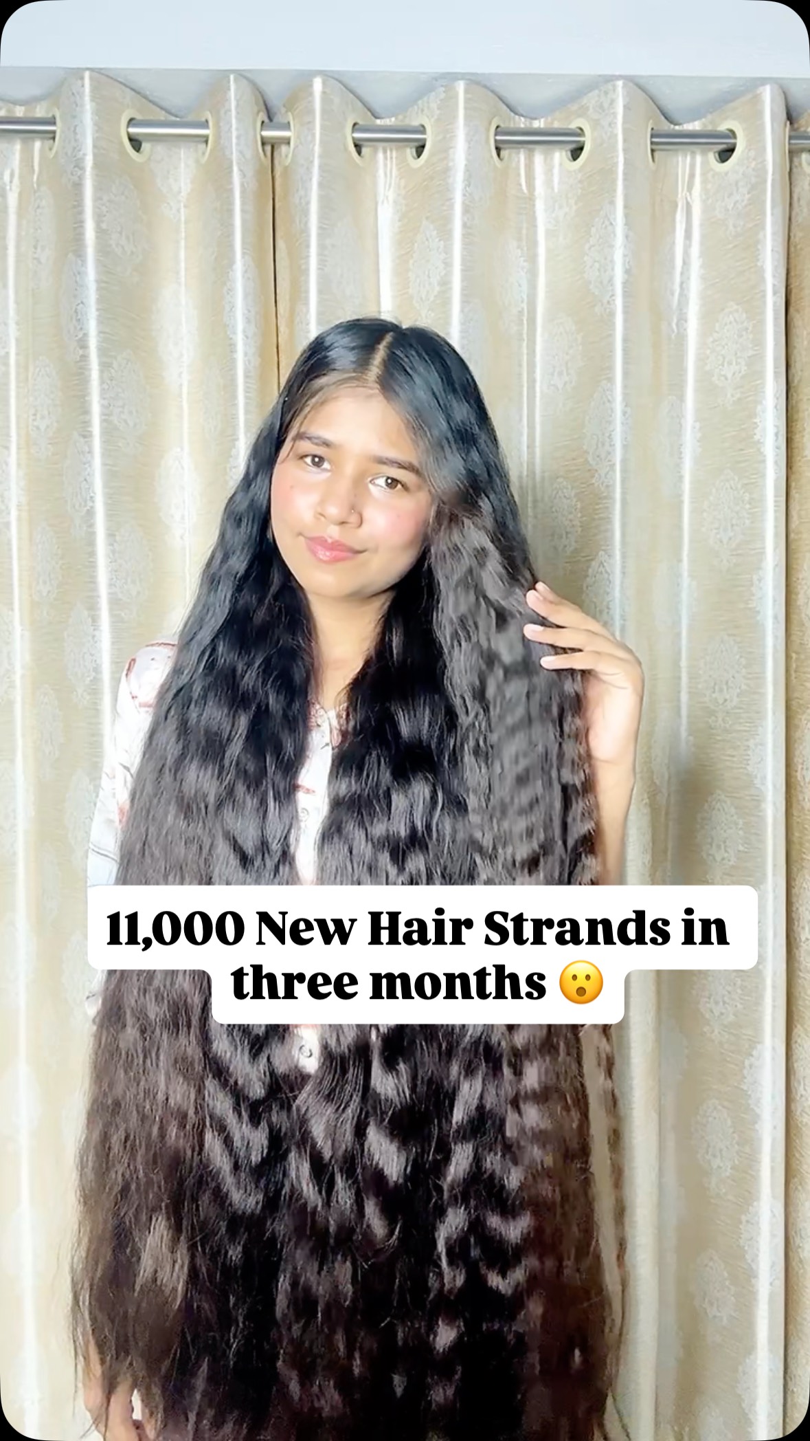 Instagram post by @glowwithnishita for Indulekha. Caption reads: Comment for the link 🌸
Indulekha Bringha Hair....