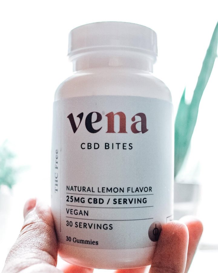 Instagram post by @latinamomdiaries for Vena CBD. Caption reads: This year has been one for the books and I would....