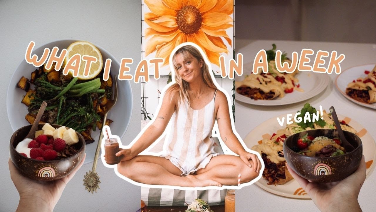 YouTube post by @AmandaDucks for Coconut Bowls. Caption reads: what a vegan eats in a WEEK! 🌱easy + delicious....