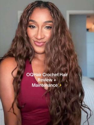 TikTok post by @itzyourgirlv2 for OQ Hair Shop. Caption reads: [...] braids 🤎 I used five packs of @oqhairshop....