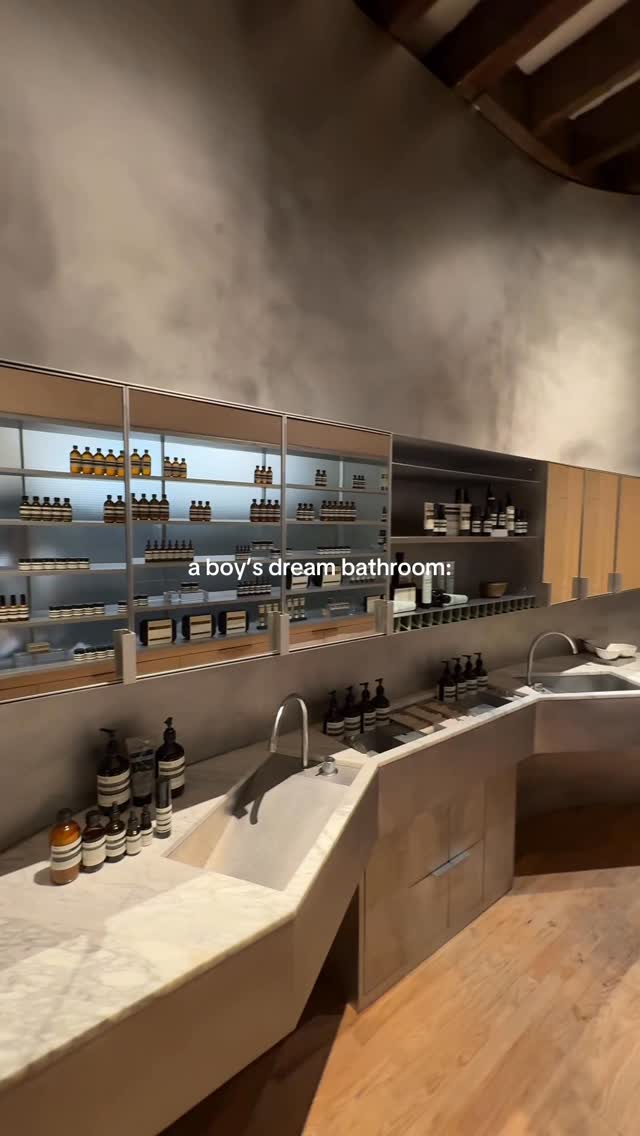 Instagram post by @tseitsvincent for Aesop. Caption reads: jk it’s @aesop’s backroom in their nyc flagship 😅....