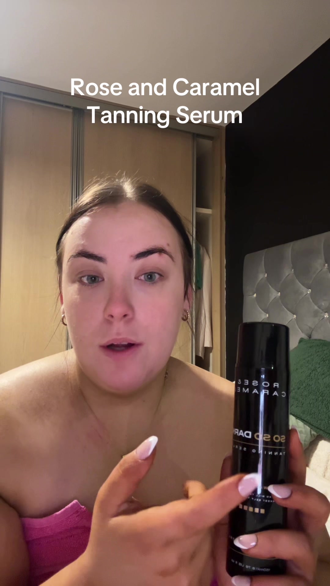TikTok post by @niamhhenderson__ for Rose & Caramel. Caption reads: [...] how good this tan was!! @Rose & Caramel you....