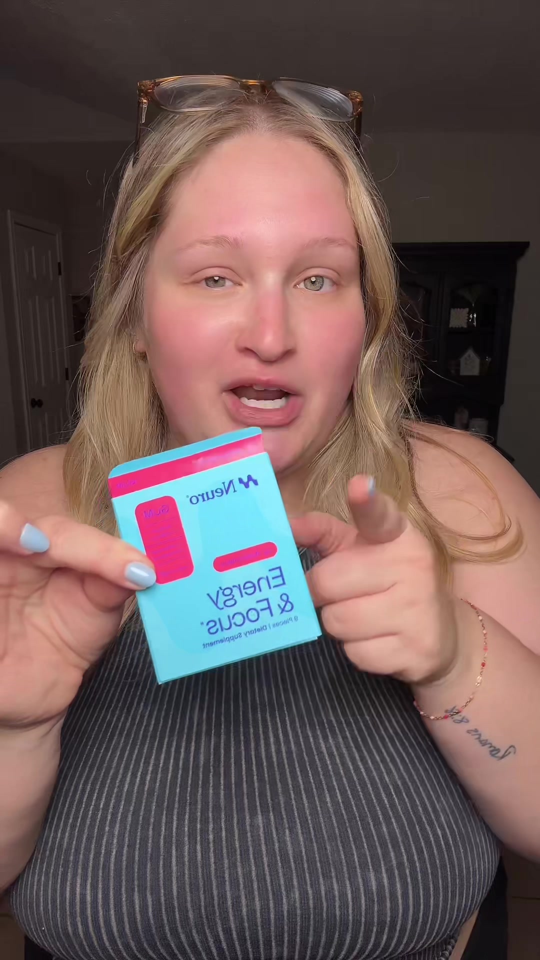 TikTok post by @kn.andrus for Neuro. Caption reads: @Neuro Gum meets watermelon 🍉🍉 #gum #energy....