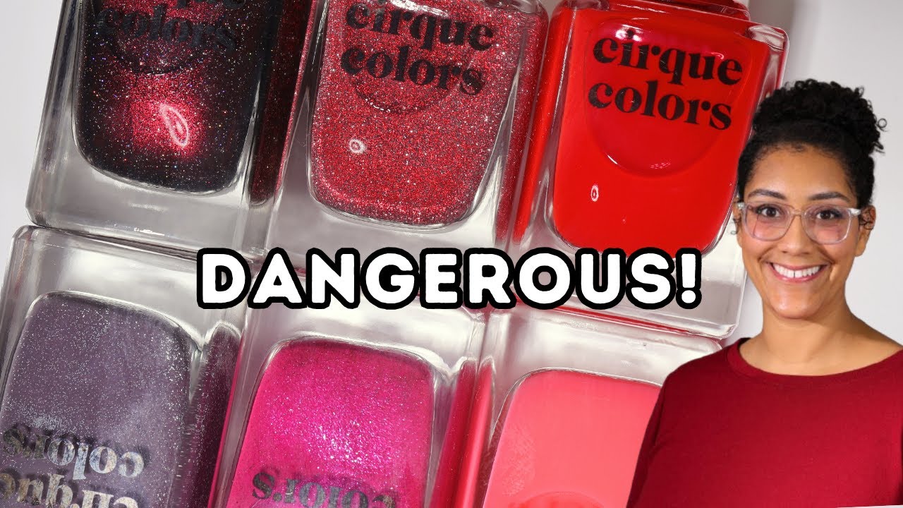 YouTube post by @PolishwithRae for Beyond Polish. Caption reads: Cirque Colors Femme Fatale Collection │ Live....