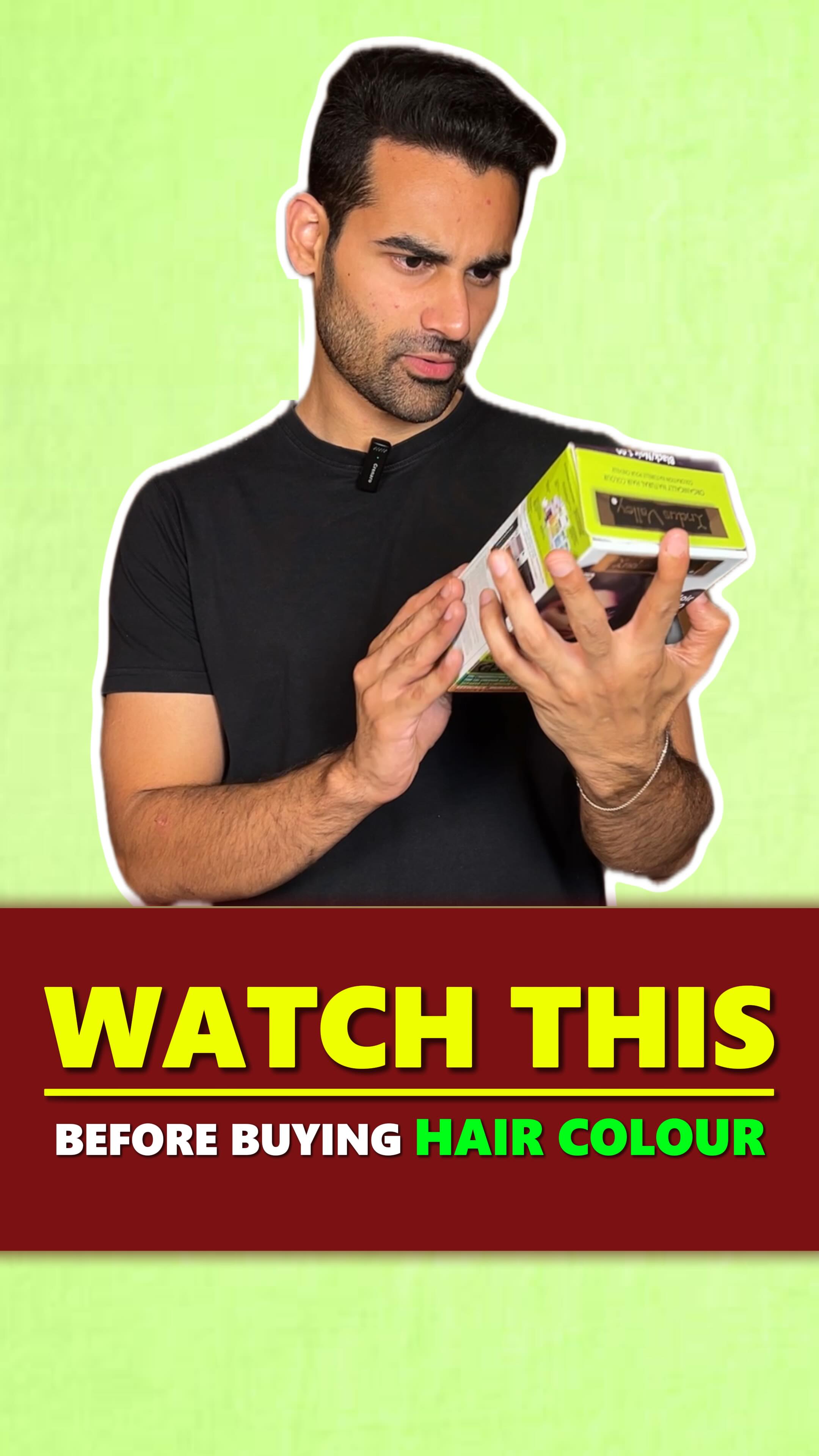 Instagram post by @checkout.kar for Indus Valley Organic Beauty. Caption reads: Your scalp deserves care, not chemicals....