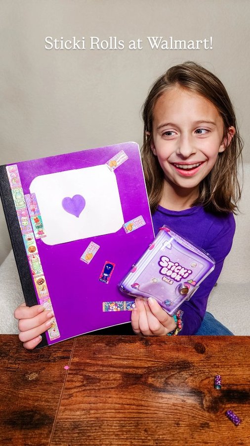 Instagram post by @theclassymamabear for Jazwares. Caption reads: 💖 Stickers + bracelets = the ultimate collectible....