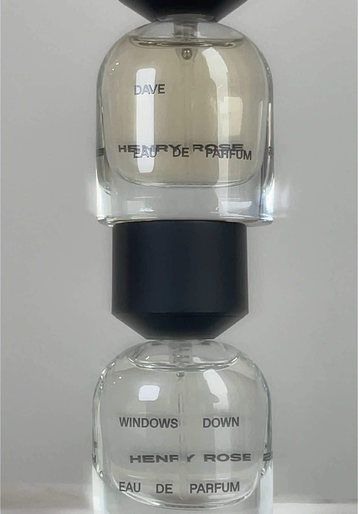 TikTok post by @emoliveiira for Henry Rose. Caption reads: trying out the full mini lineup from henry rose....