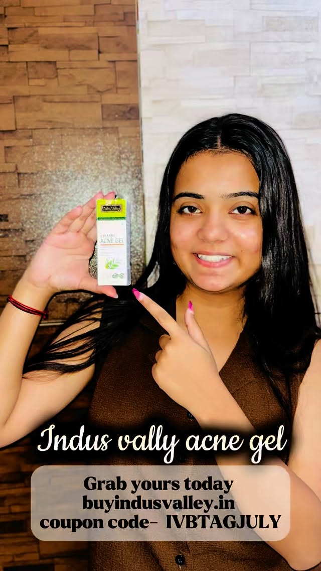 Instagram post by @livingwith._divyaa for Indus Valley Organic Beauty. Caption reads: ✨ Glow Naturally with Indus Valley Organic Beauty....