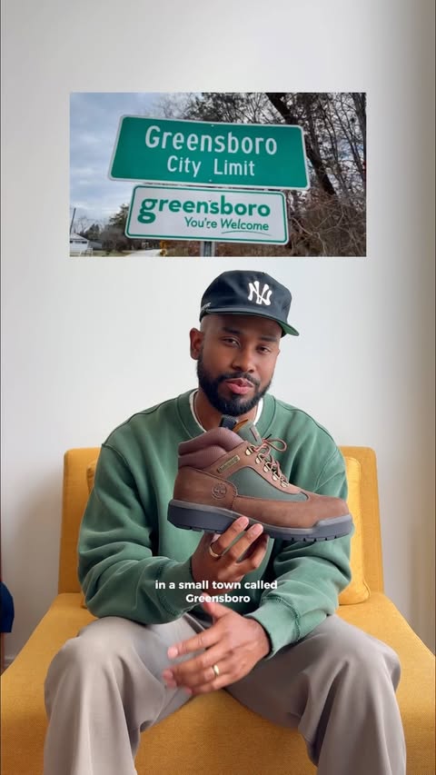 Instagram post by @steelojeem for Timberland. Caption reads: [...] a fit, they were built for the job.....