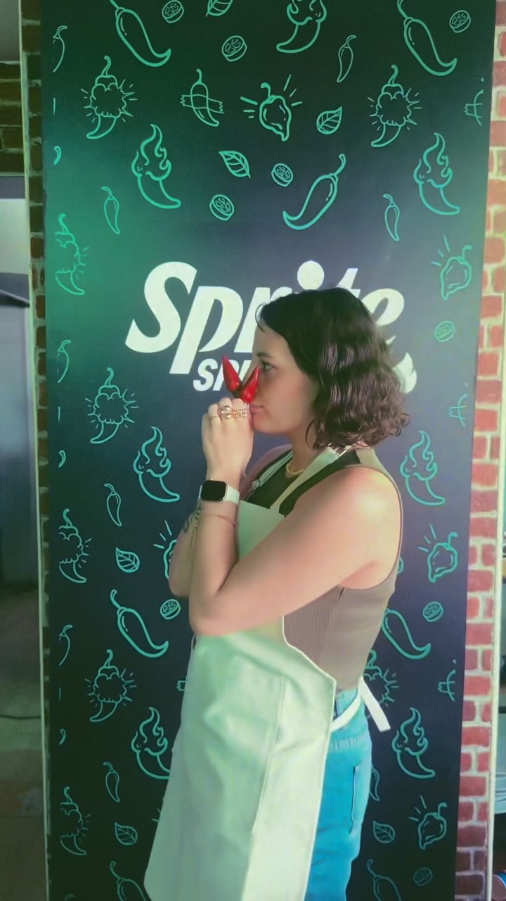 Instagram post by @ranaaakhaled for Sprite. Caption reads: Can’t do spicy without my sprite🌶️💚#ad....