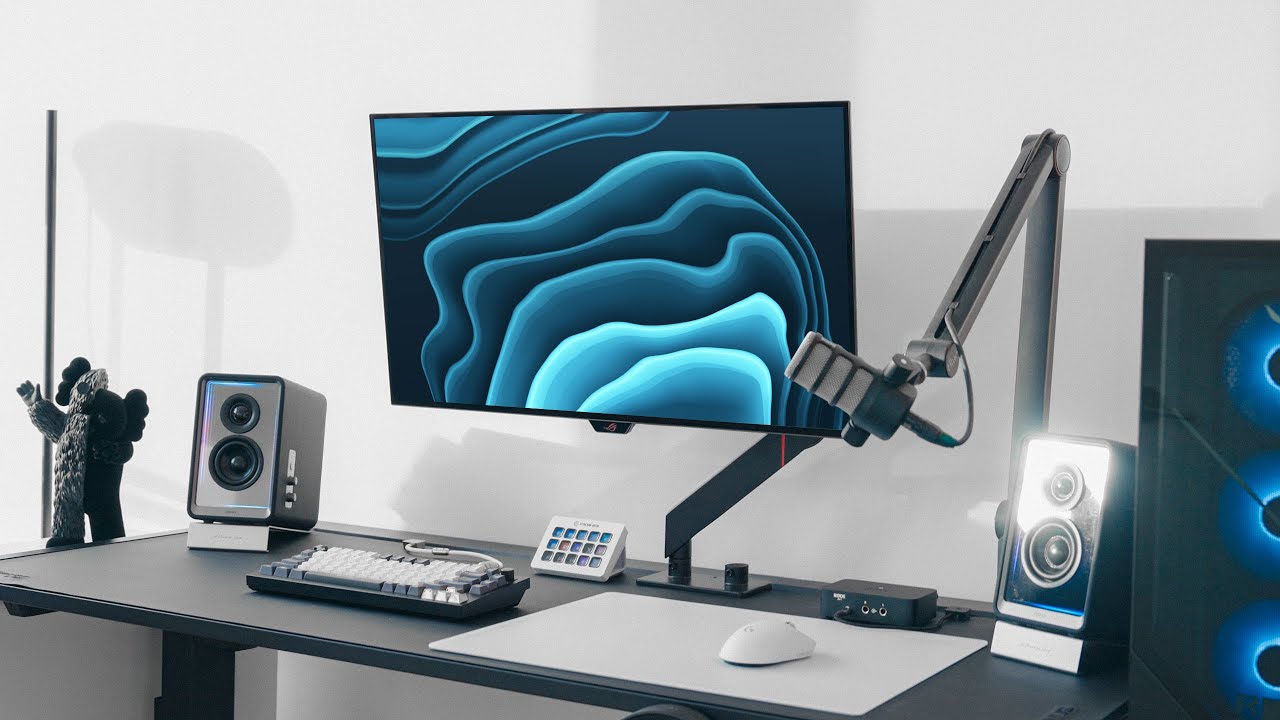 YouTube post by @ShevonSalmon for Paperlike. Caption reads: My Dream Gaming Desk Setup For 2026.