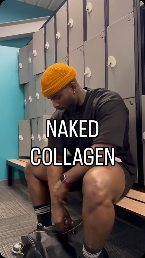 Instagram post by @mr_ankuri for NAKED nutrition. Caption reads: @nakednutrition Naked Collagen is the real cheat....