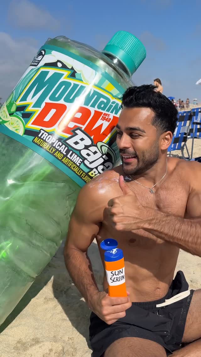 Instagram post by @adamw for Mountain Dew. Caption reads: When @MountainDew turns the party up🌊....