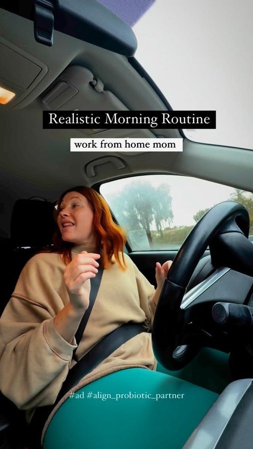 Instagram post by @iamcarlyanderson for Align Probiotics. Caption reads: Tell the truth: what did your kid forget this....