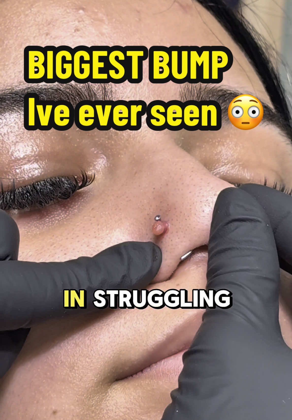 TikTok post by @anamarpiercing for Base Laboratories. Caption reads: [...] every time ❌🥵🆘 Aftercare by @Base....