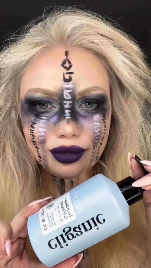 Instagram post by @blairxbx for Cliganic. Caption reads: AD: @cliganic After all that spooky glam, it’s....