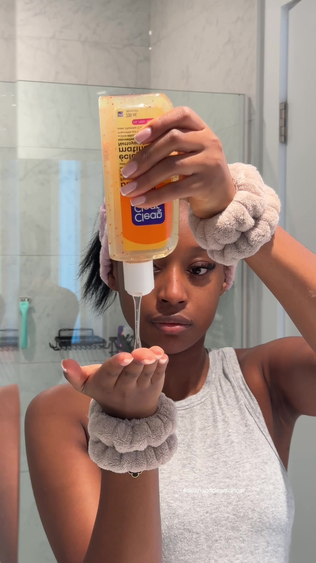 TikTok post by @fatimabahxo for Clean & Clear. Caption reads: What I'd tell my younger self 🥺 @CleanandClear....