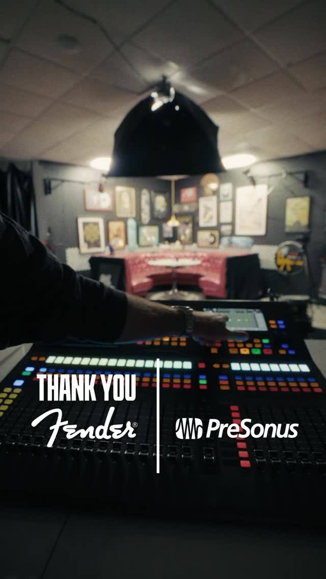 Instagram post by @triworkstudios for Fender. Caption reads: The Loyal Lounge is now fully operational thanks....