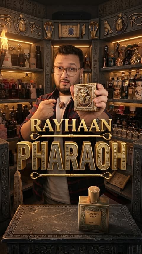 Instagram post by @perfumesamurai for Rayhaan Perfumes. Caption reads: About the Fragrance for which we all went to....