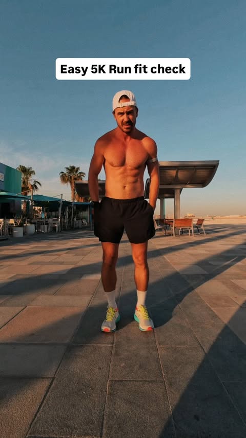 Instagram post by @matbendik for COROS. Caption reads: Easy 5K run fit check. The cats are paid actors..