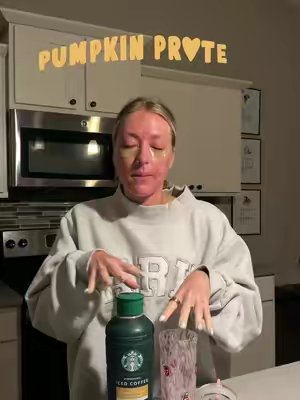 TikTok post by @msbrandiragan for Clean Simple Eats. Caption reads: [...] The pumpkin protein is from @Clean Simple....