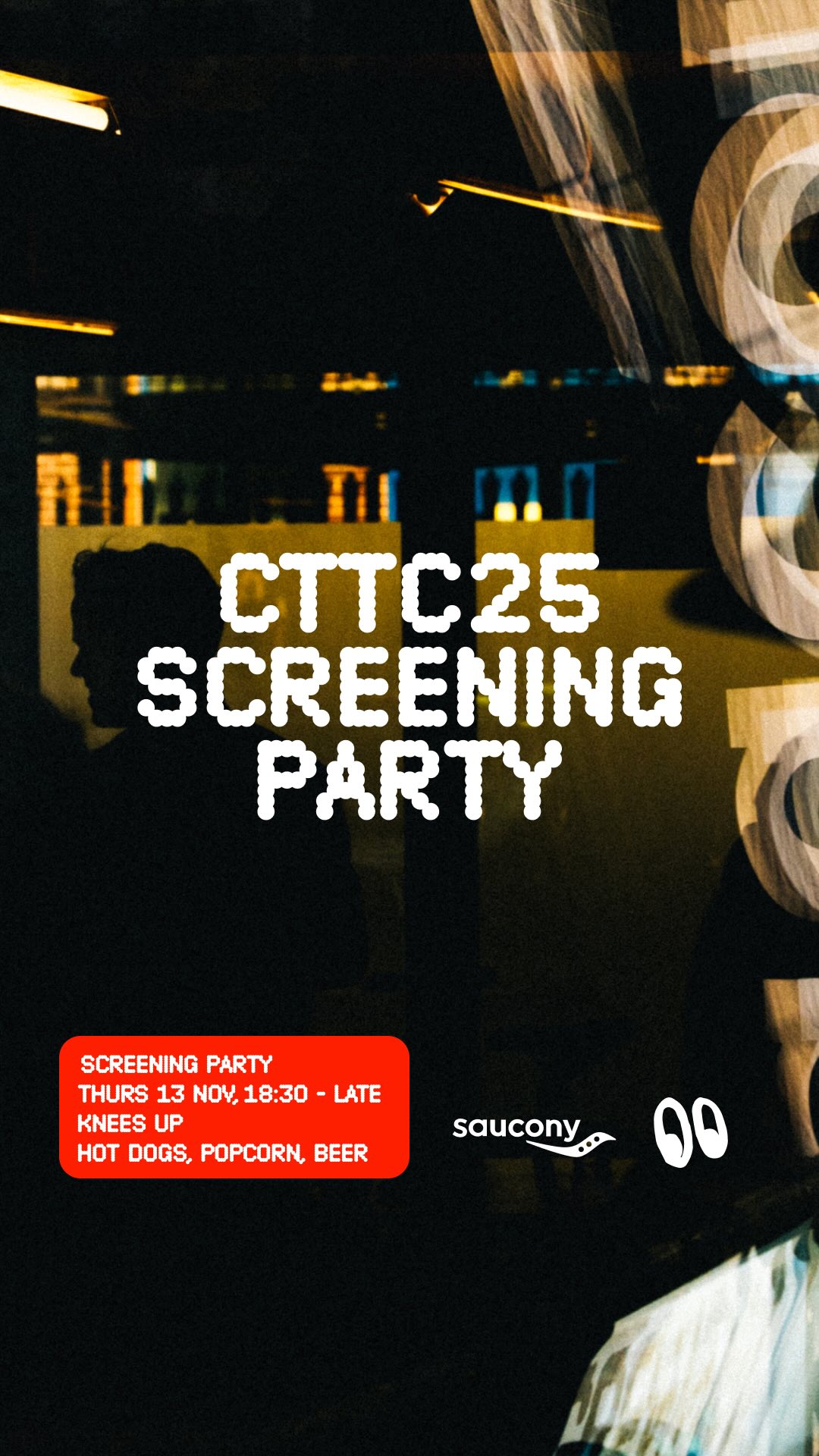 Instagram post by @yourfriendlyrunners for Saucony. Caption reads: Better late than never 🍿

Gather your crews and....