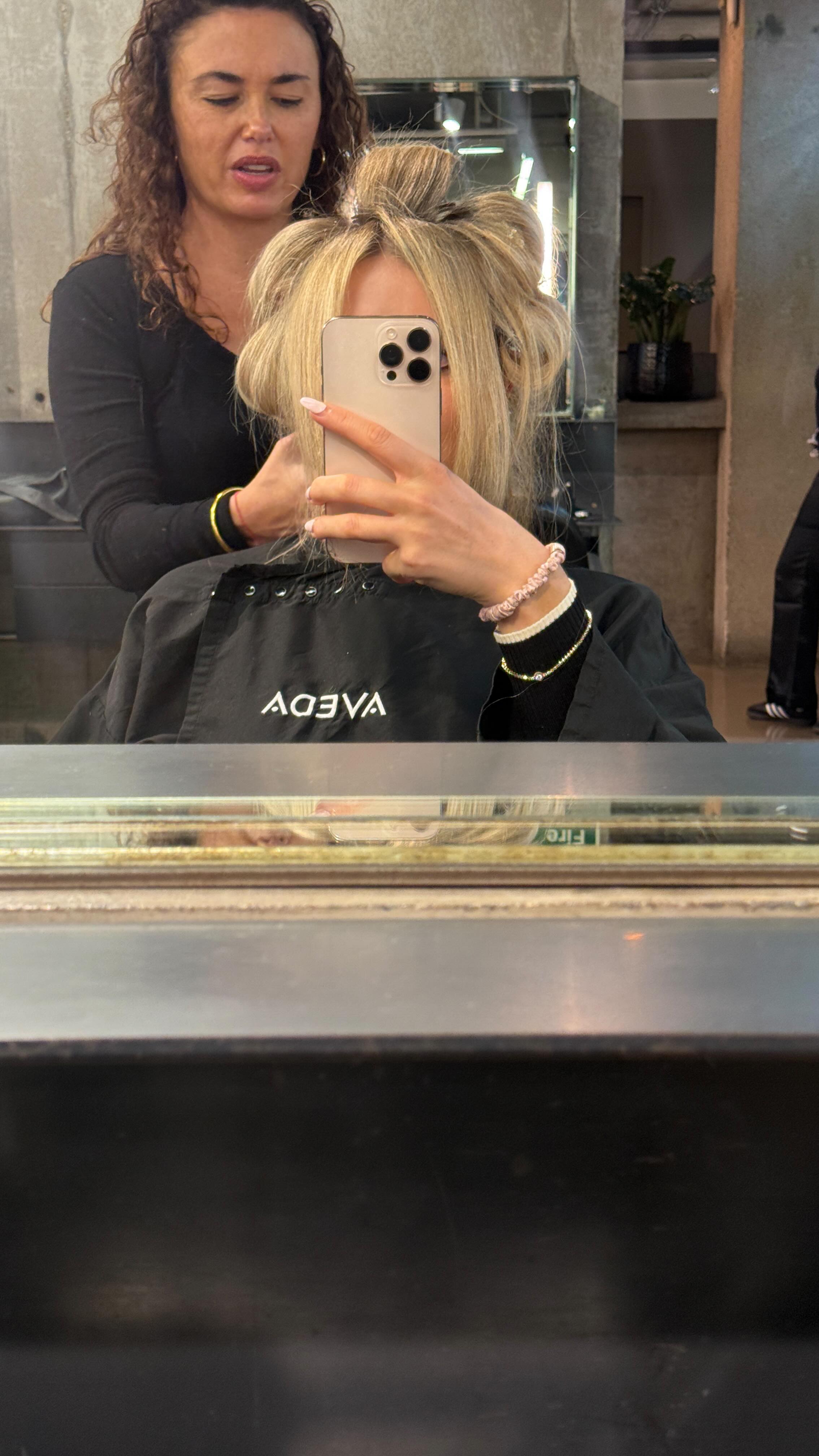 Instagram post by an influencer for Aveda UK. Caption reads: [...] and even chakra readings with @avedauk. I’m....