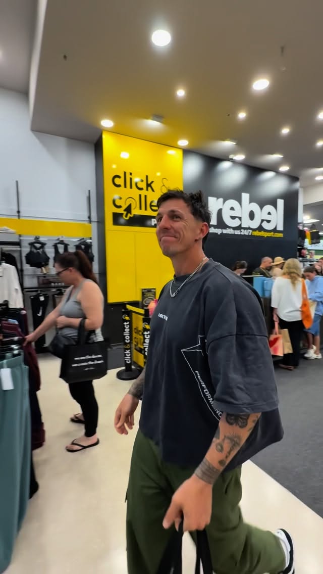 Instagram post by @crisahern for Rebel Sport. Caption reads: You can keep reminding them it’s Father’s Day or....