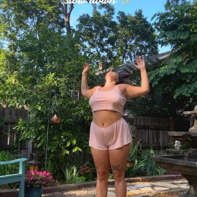 Instagram post by @fitfatandallthat for Florence By Mills Fashion. Caption reads: Life has felt really heavy lately 😩🫠 and....