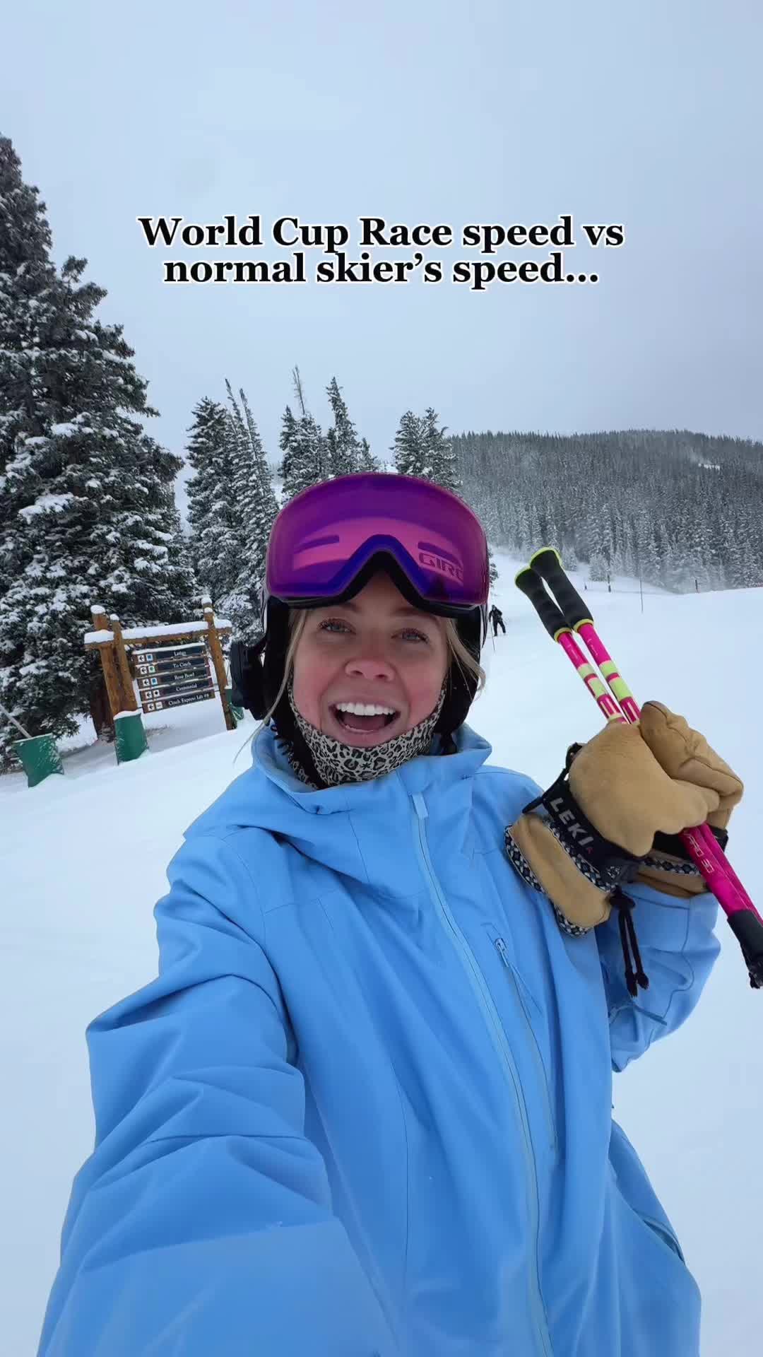 TikTok post by @grace_donner for Garmin. Caption reads: It’s WILD how fast they go down the mountain....