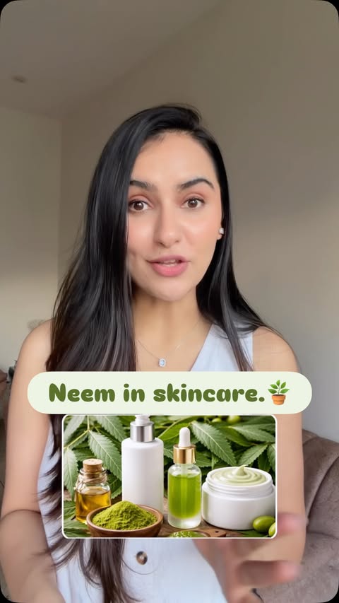 Instagram post by @skin_by_dr.shivangi for Herbalife. Caption reads: 🌱 Neem is one of the few botanicals that purifies....