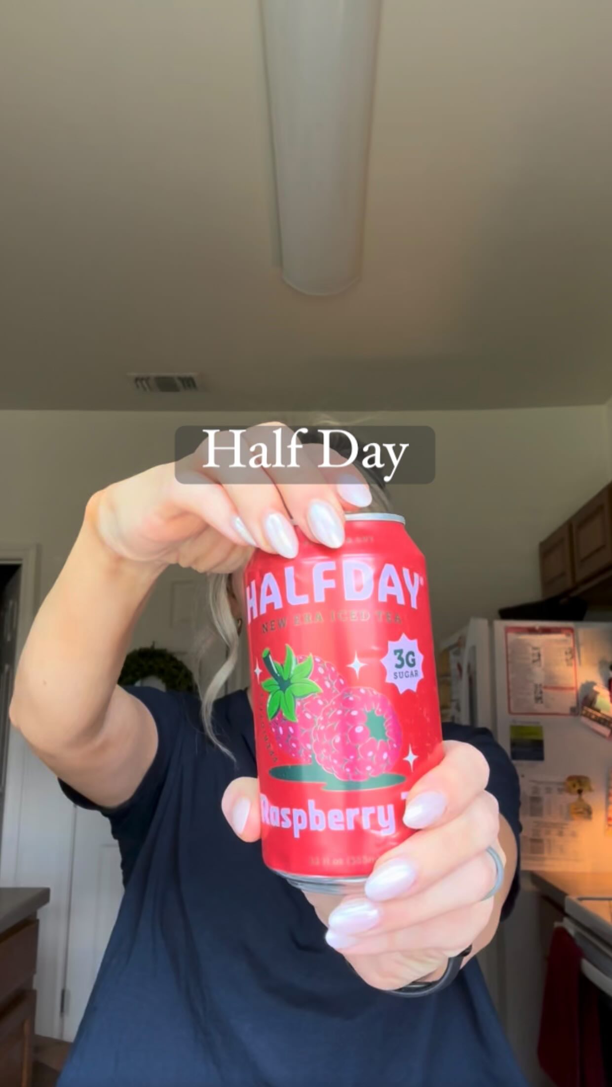 Instagram post by @nutritionalsarah for Halfday Iced Tea. Caption reads: Fiber focused mocktail - I’m making it a thing.....