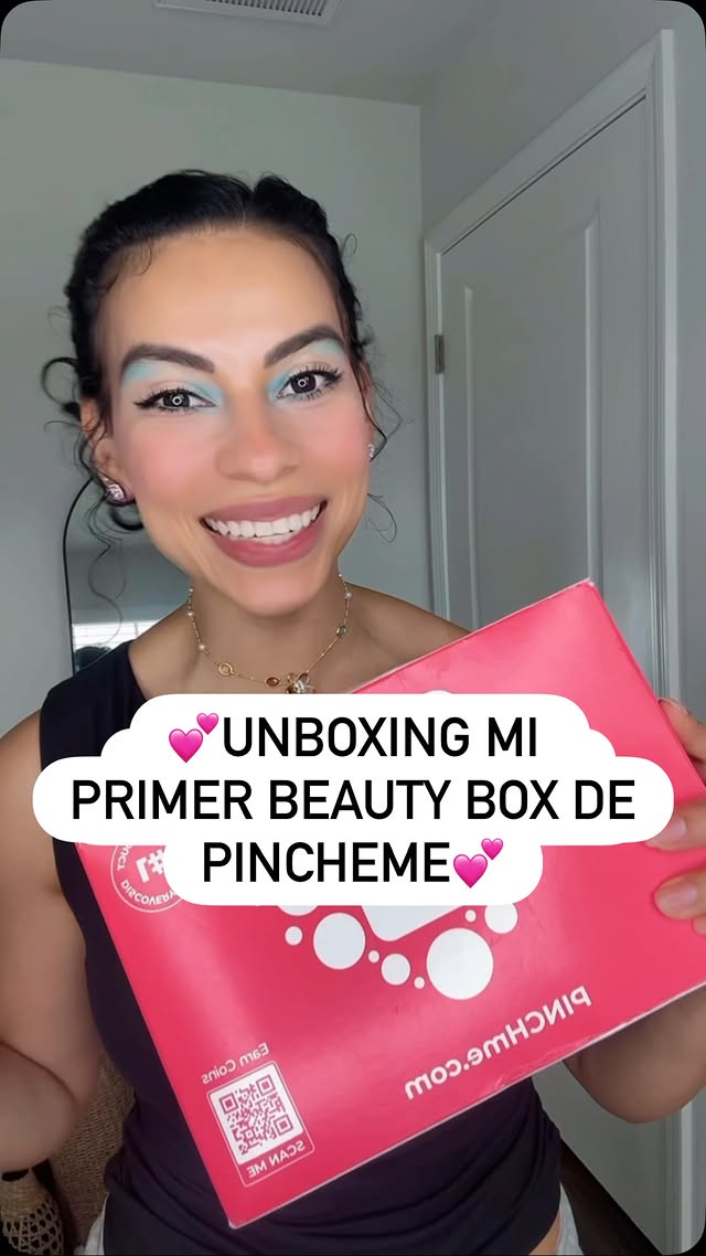 Instagram post by @tusister_jurissa for PINCHme. Caption reads: Unboxing de mi primer Beauty Box de @pinchme....