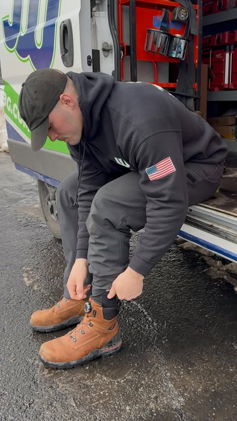 Instagram post by @plumberjohn_ for Red Wing Shoes. Caption reads: #RedWingPartner Boots that show up on and off the....