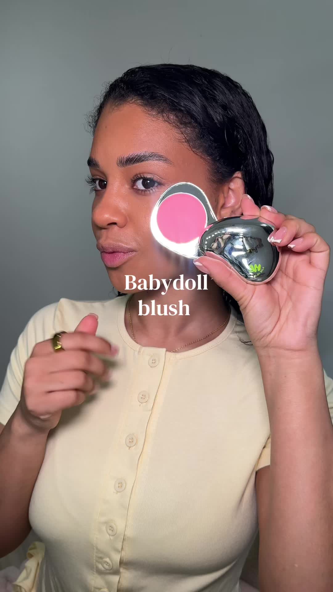 TikTok post by @ree.ksl for glow hub. Caption reads: Love a baby doll pink blush🩰 @Glow Hub....
