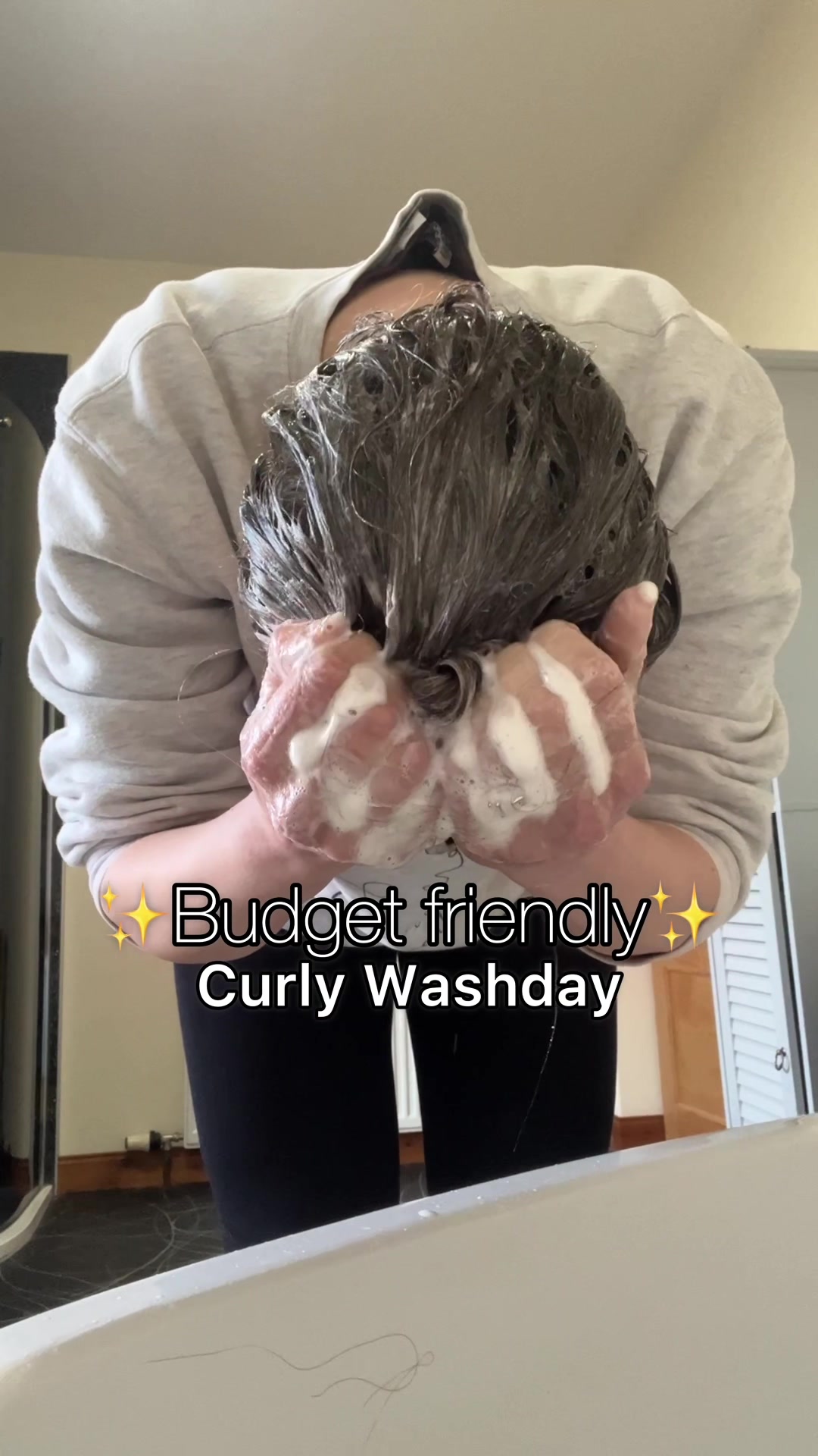 TikTok post by @marisascurls for BounceCurl. Caption reads: ✨ Budget Friendly Curly Routine ✨ Total cost....
