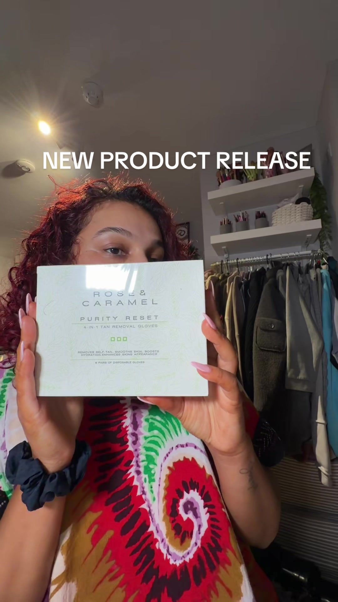 TikTok post by @keishalaurae for Rose & Caramel. Caption reads: [...] #roseandcarameltanremover @Rose & Caramel .