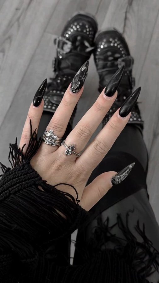 Instagram post by @_mystic_moon_witch for Newrock. Caption reads: [...] @midnighthour || GIFTED 
🌿 Boots....