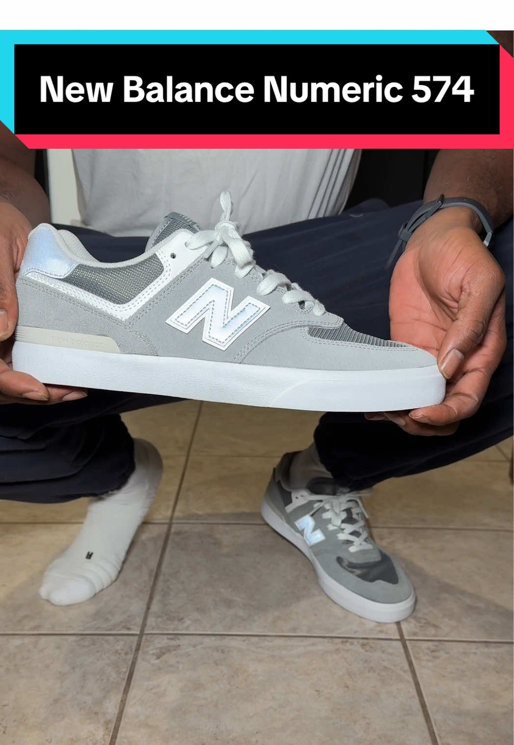 TikTok post by @1_motivated_dad for Tillys. Caption reads: [...] hardest new balance 💪🏾 straight up 🔥....