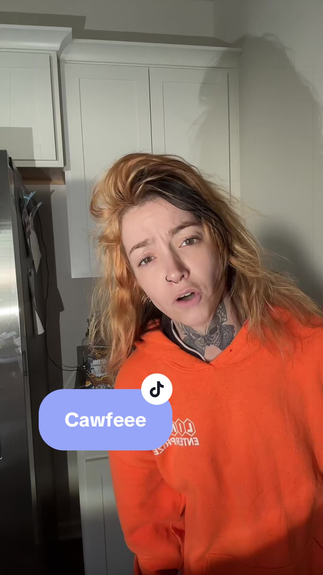 TikTok post by @crunchymomsourdough for Bones Coffee Company. Caption reads: [...] #coffee #coffeetime #tired @Bones Coffee....
